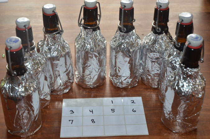 Flasker til blindsmagning af rom